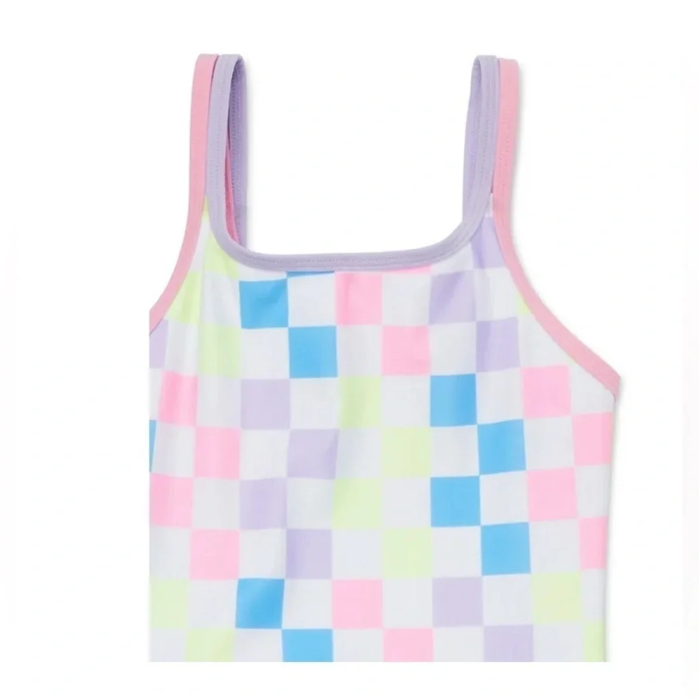 New Wonder Nation Girls' Strappy Tankini Swimsuit UPF 50 2-Piece Size XXL 18